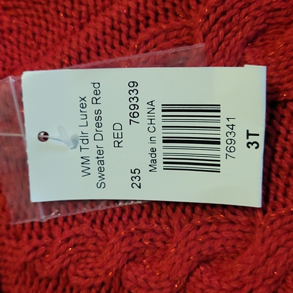 Girls Brand New Red Knit Sweater Dress. 3T  (Various sizes) - Picture 8 of 10